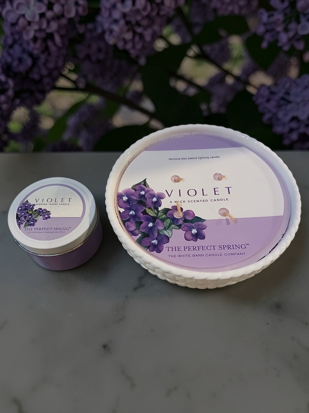 White Barn Violet Scented Candles - Violet (Purple)